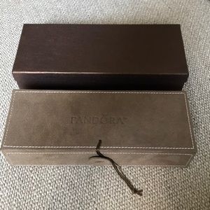 Pandora “retired” suede 3 tier jewelry box- new!!